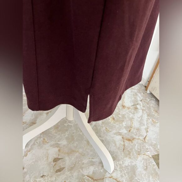Duluth Trading Women’s Midi Dress Burgundy Long Sleeve Boat Neck Size S - Picture 9 of 16